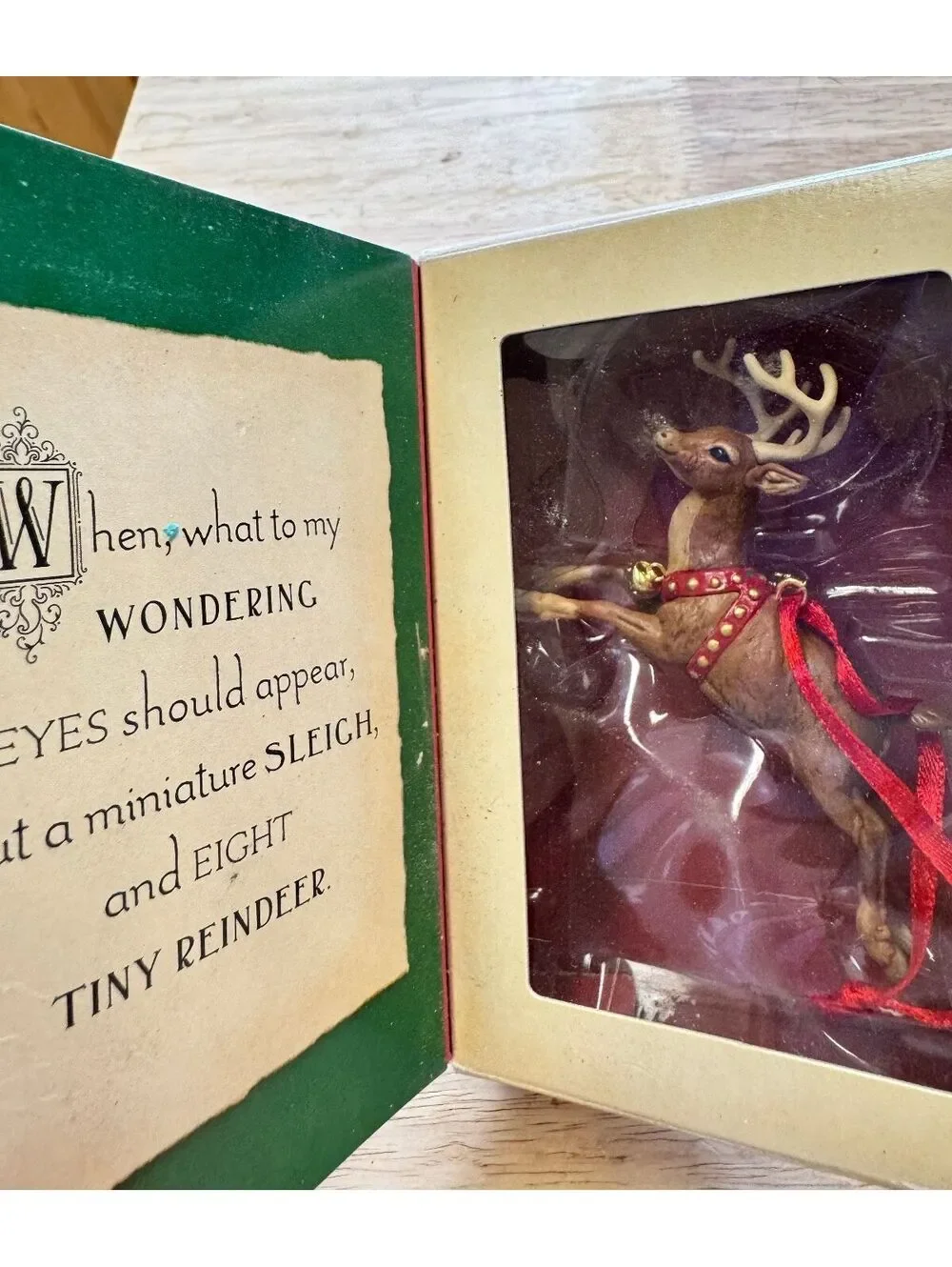 Hallmark 2001 Eight Tiny Reindeer Dasher Christmas Ornament QRP4492